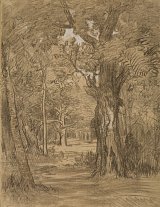 Théodore Rousseau (1812 – 1867), {Le Chêne de la Reine Blanche}, vers 1860