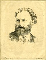 Félix Bracquemond, d'après une photographie d'Anatole Godet, {Portrait d'Édouard Manet}, 1867