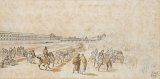 Georges Michel, {Vue du Louvre avec la Seine}