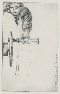 Frans Pannekoek, {Autoportrait derrière la presse}, 2005