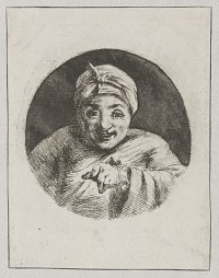 1. Dominique Vivant Denon (Chalon-sur-Saône 1747 – 1825 Paris), {Autoportrait avec un bonnet de nuit}, vers 1780